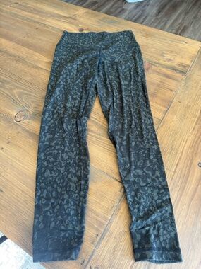 Lululemon Align High Rise Black Olive Camo-Print Leggings